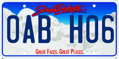 SD license plate 0ABH06