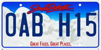 SD license plate 0ABH15