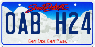 SD license plate 0ABH24