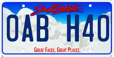 SD license plate 0ABH40