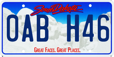 SD license plate 0ABH46