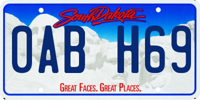 SD license plate 0ABH69