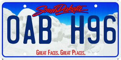 SD license plate 0ABH96