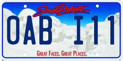 SD license plate 0ABI11