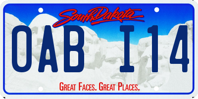 SD license plate 0ABI14