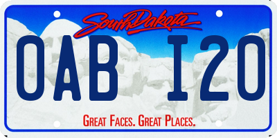 SD license plate 0ABI20