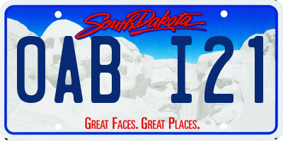 SD license plate 0ABI21