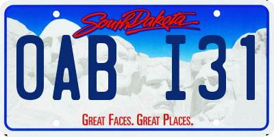 SD license plate 0ABI31