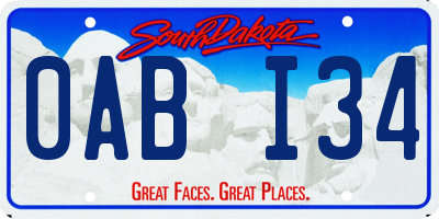 SD license plate 0ABI34