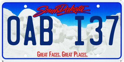 SD license plate 0ABI37