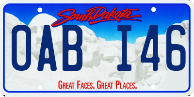SD license plate 0ABI46
