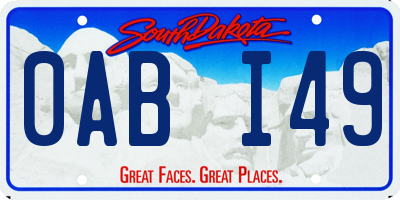 SD license plate 0ABI49