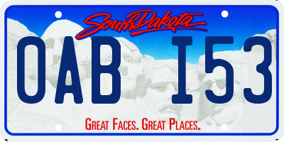 SD license plate 0ABI53