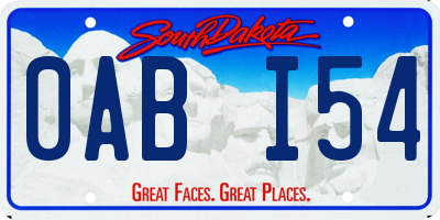SD license plate 0ABI54