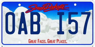 SD license plate 0ABI57