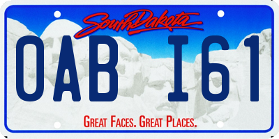 SD license plate 0ABI61