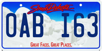 SD license plate 0ABI63