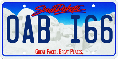 SD license plate 0ABI66