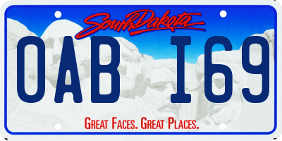 SD license plate 0ABI69