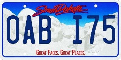 SD license plate 0ABI75