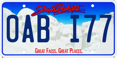 SD license plate 0ABI77