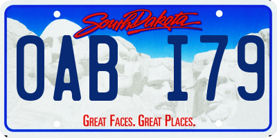 SD license plate 0ABI79