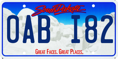 SD license plate 0ABI82