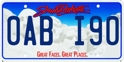 SD license plate 0ABI90