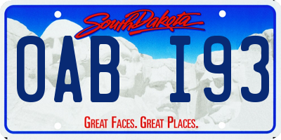 SD license plate 0ABI93