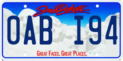 SD license plate 0ABI94