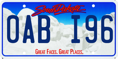 SD license plate 0ABI96