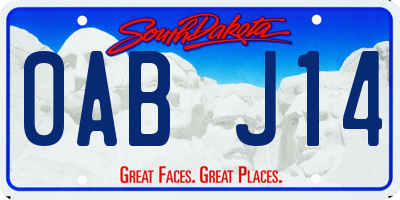 SD license plate 0ABJ14