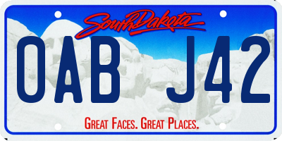 SD license plate 0ABJ42