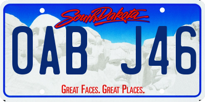 SD license plate 0ABJ46