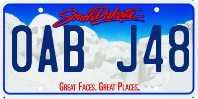 SD license plate 0ABJ48