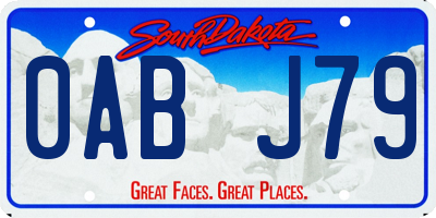 SD license plate 0ABJ79