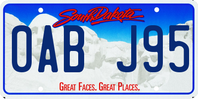 SD license plate 0ABJ95