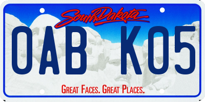 SD license plate 0ABK05