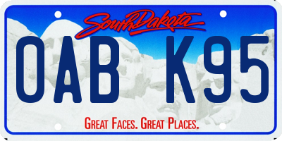 SD license plate 0ABK95