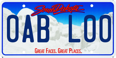 SD license plate 0ABL00