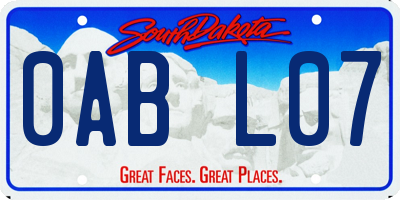 SD license plate 0ABL07