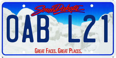 SD license plate 0ABL21