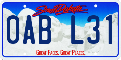 SD license plate 0ABL31