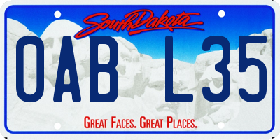 SD license plate 0ABL35