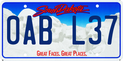 SD license plate 0ABL37