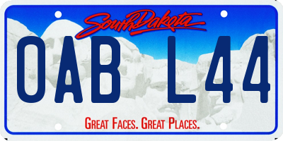 SD license plate 0ABL44