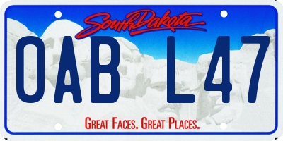 SD license plate 0ABL47