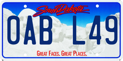 SD license plate 0ABL49