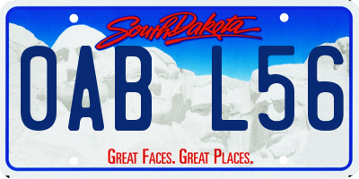 SD license plate 0ABL56