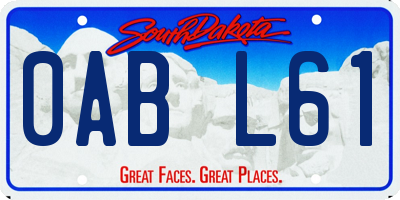 SD license plate 0ABL61